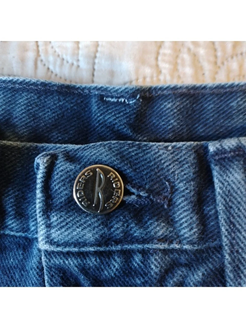 VTG 90s  Riders Denim Baggy Granola Grunge Dark Blue Denim Women's Shorts - Sz S